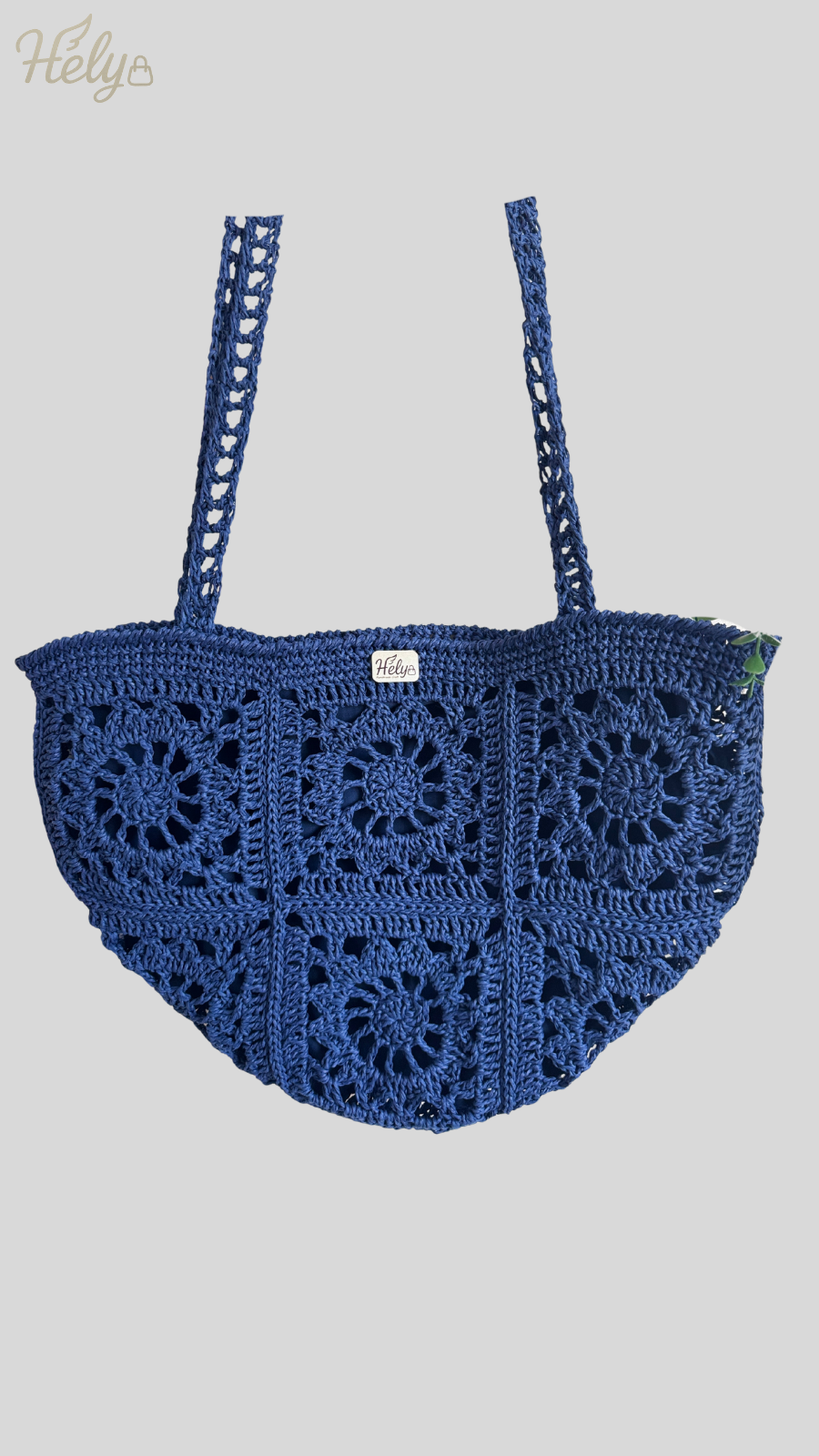 Helybag El Yapımı Örgü Tote Çanta – Kağıt İp Omuz Çantası, Bohem Yaz Plaj Çantası