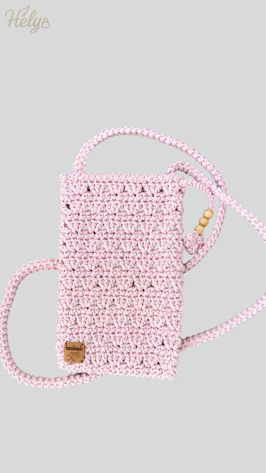 Handmade Örgü Telefon Çantası – Makrome Crossbody, Günlük ve Seyahat Çantası
